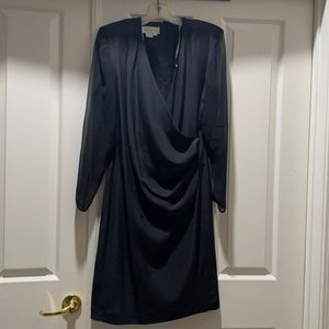 Vintage 1980s black low cut dress Size 8